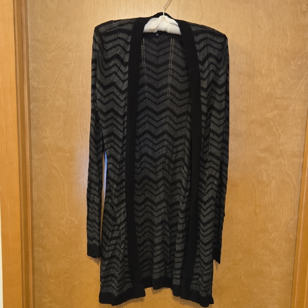 Apt. 9 Black and Gray Knit Cardigan